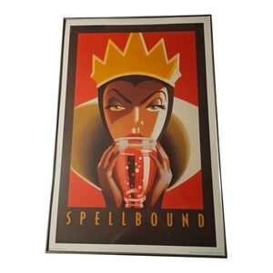 Disney Snow White Evil Queen 
Art Print Red and Brown Wall Art